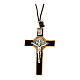 Small cross St. Benedict in olive wood 4 cm s1