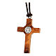 Olivewood cross of Saint Benedict 4x2 cm s3