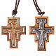 Krzyż świętego Damiana drewno drewno oliwkowe s1