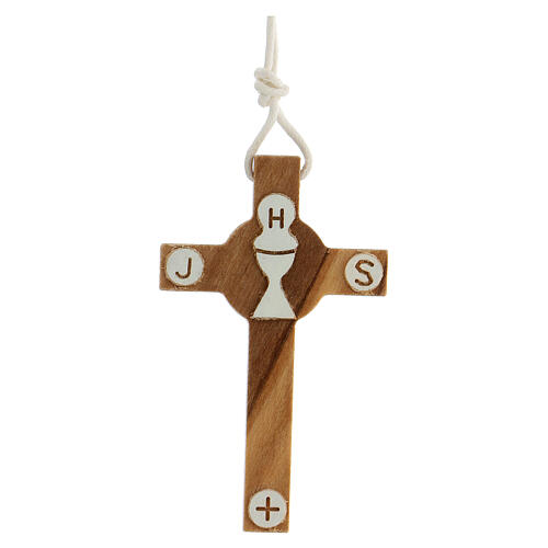 Crucifix en bois, première communion 2