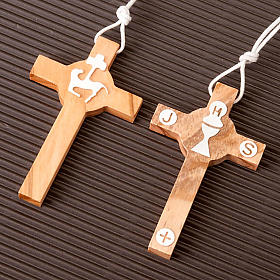 Pingentes Cruz Madeira: Cruz madeira Primeira Comunhão