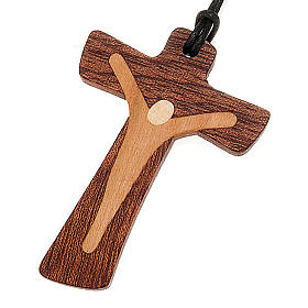 Croce in legno intarsiata
