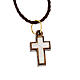 Cross pendant in Holy Lady wood and mother of pearl s1