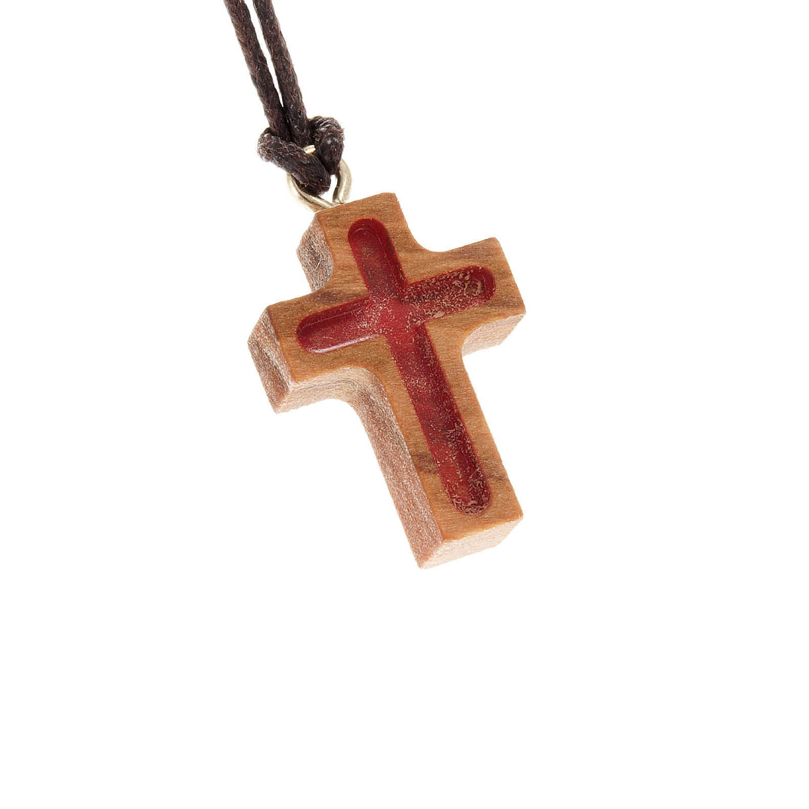 Cross pendant in olive wood online sales on HOLYART.co.uk