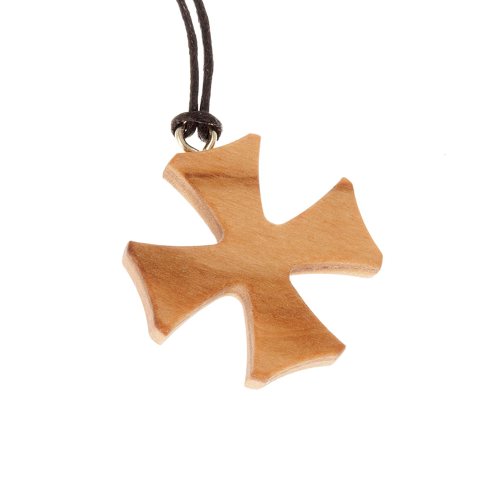 Malta cross pendant in olive wood online sales on HOLYART.co.uk