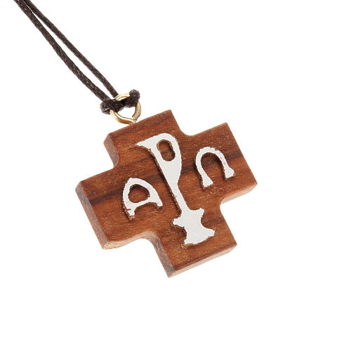 Cross pendant with Alpha, XP and Omega in relief 1