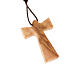 Croce angelo legno olivo s1