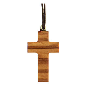 Croix classique bois d'olivier