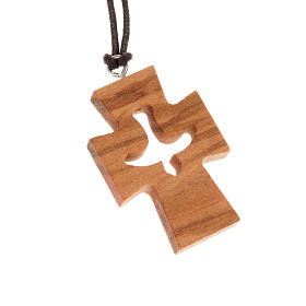 Cross in olive wood with dove