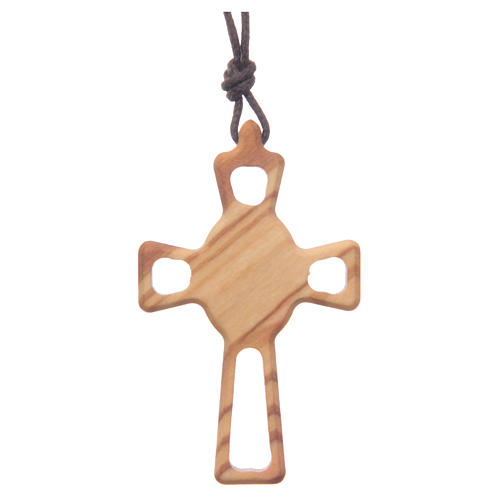 Perforated cross pendant, Sacred Heart 2