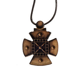 Pendenti croce legno: Croce di Malta legno Bethléem