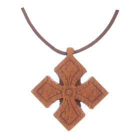 Croix pendentif bois foncé Bethléem