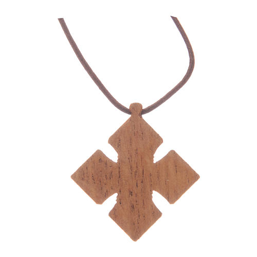 Croix pendentif bois foncé Bethléem 3
