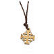 Pingente cruz de Jerusalém madeira de oliveira 2x2 cm s2