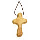 Croix de vie stylisée bois d'olivier Terre Sainte s1