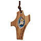 STOCK Jubilee of Mercy olive wood pendant with cord and logo 4,5x3 cm s2