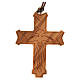 STOCK krzyż wyprofilowany drewno oliwkowe Duch święty ze sznurkiem 6 X 4,5cm s1
