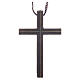 Wooden cross with gold marquetry and cord 8 cm s1