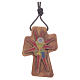 Olive wood cross with Chalice in relief 5 cm s1