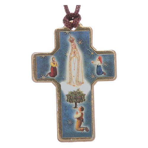 Fatima wooden cross with cord and small book 1