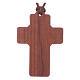 Cruz de Fátima madera con colgante y librito oración s2