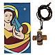 Olive wood cross necklace with Mary and Child 3 cm s2