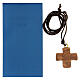 Olive wood cross necklace with Mary and Child 3 cm s2