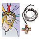 Olive cross with print face of Jesus 3 cm s2