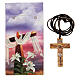 Croce con Gesù Crocifisso stampato legno d'ulivo 4.5 cm s2