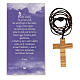 Croce con Gesù Crocifisso stampato legno d'ulivo 4.5 cm s3