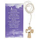 Cross pendant with Pope Francis prayer in wood 2.5 cm s3