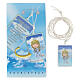 Angel of God plexiglass pendant with blue background 3 cm s2