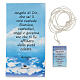 Angel of God plexiglass pendant with blue background 3 cm s3