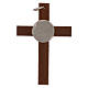 Wood cross with 925 silver body of Christ, 4 cm s2