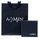 Amen huggie earrings with cross and black bead pendants, gold plated 925 silver s2