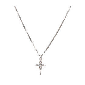 Collana Amen argento crocifisso zirconato infinito 