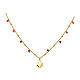 Amen angel necklace gold color orange beads s1
