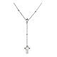 Amen necklace with rosary shape and cut-out crosses, 925 silver s1