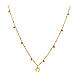 Amen necklace with angel, gold plated 925 silver and orange beads s1