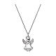 Amen necklace of 925 silver with angel-shaped pendant, wings with zircons s1