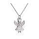 Amen necklace silver angel with cubic zirconia s1