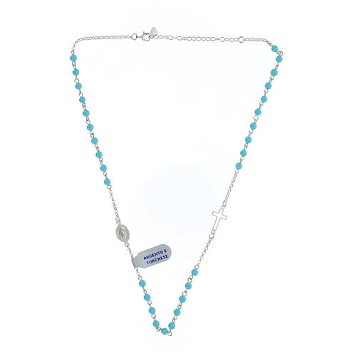 Necklace of 19 in, turquoise and 925 silver 5