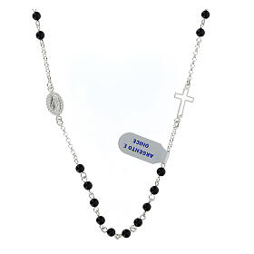 Collana argento 925 e onice 48 cm