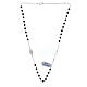 Catholic necklace 925 silver and onyx 48 cm s5