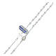 Collana 48 cm giada bianca e argento 925 s3