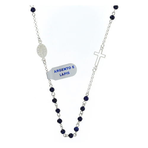 Collana 48 cm lapislazzulo e argento 925 2