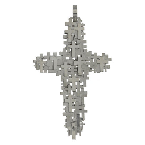 Cross of the missing deceased people, 925 silver, 4x2 in 1