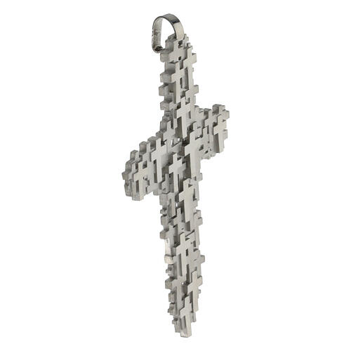 Cross of the missing deceased people, 925 silver, 4x2 in 3