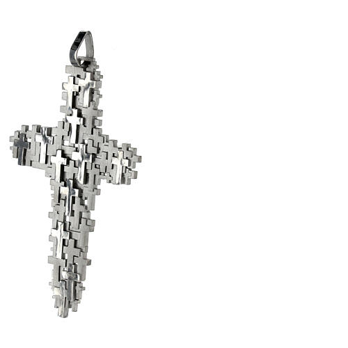 Cross of the missing deceased people, 925 silver, 4x2 in 4