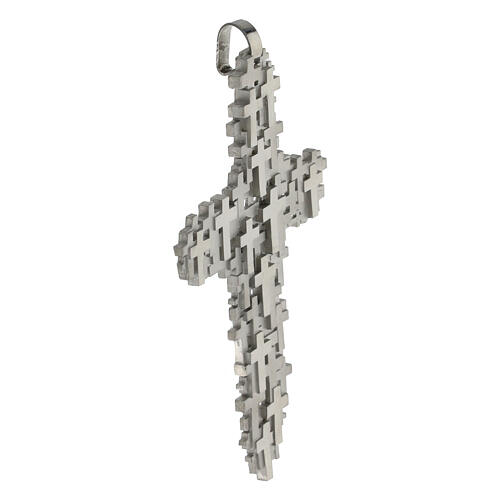 Croce dei dispersi argento 925 10x5 cm 3